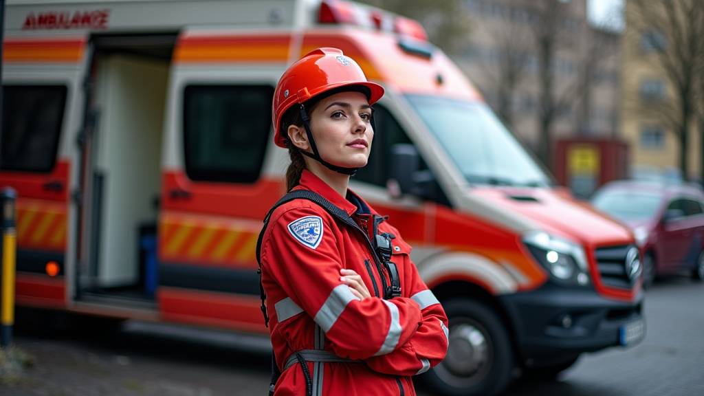 Ambulancier en intervention d'urgence