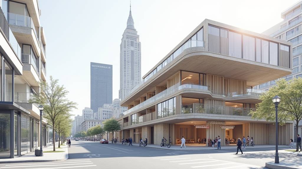 Architecte sur un chantier et dans un bureau