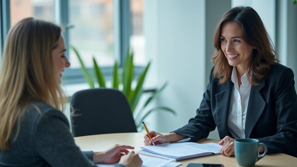 Assistante administrative organisant son espace de travail