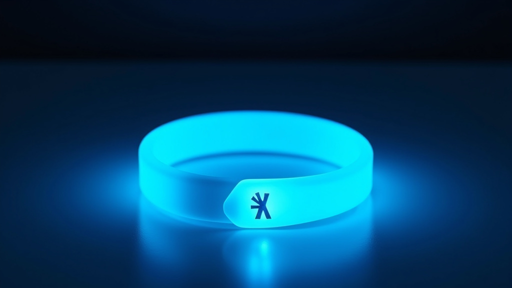 Participants portant des bracelets phosphorescents lors d'un événement sportif nocturne