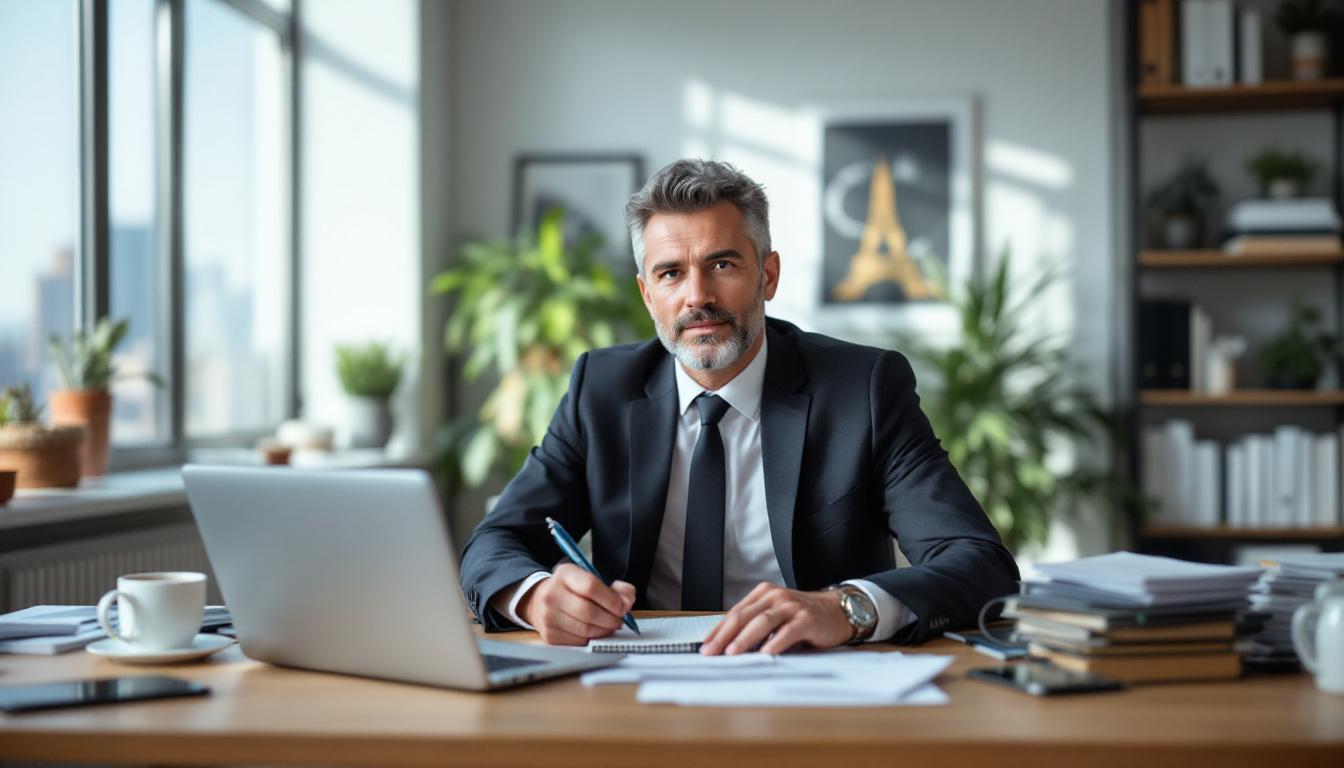 Professionnel business analysant des données