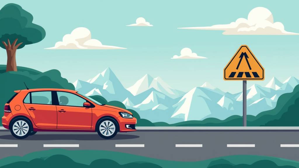 Jeune femme révisant le Code de la route avec un ordinateur et des panneaux de signalisation