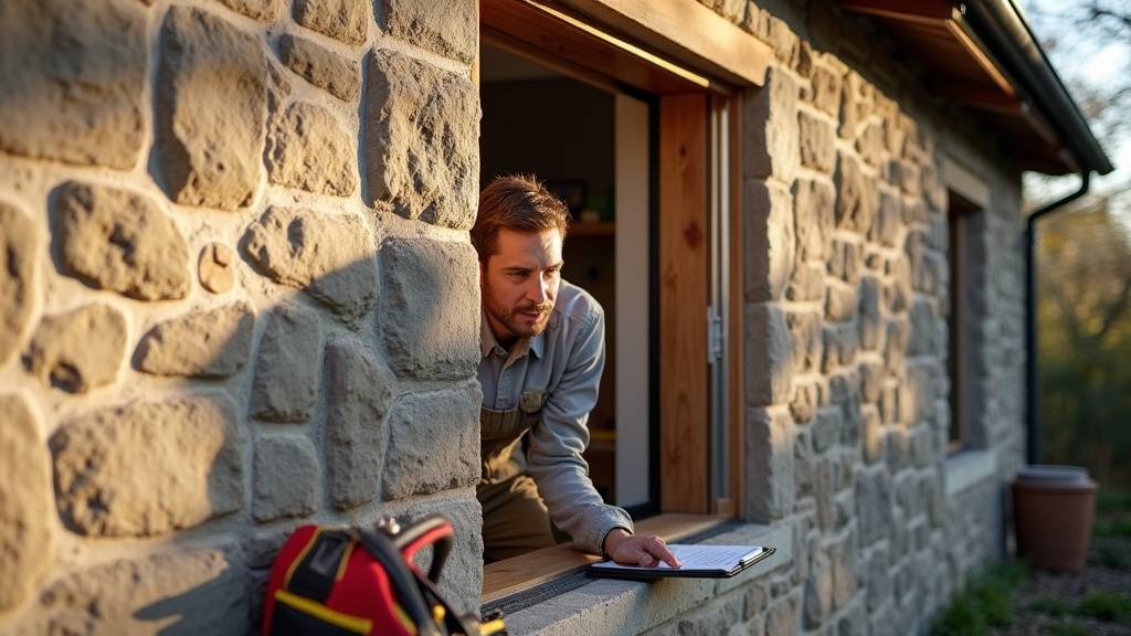 Artisan présentant un devis détaillé pour le remplacement de fenêtres