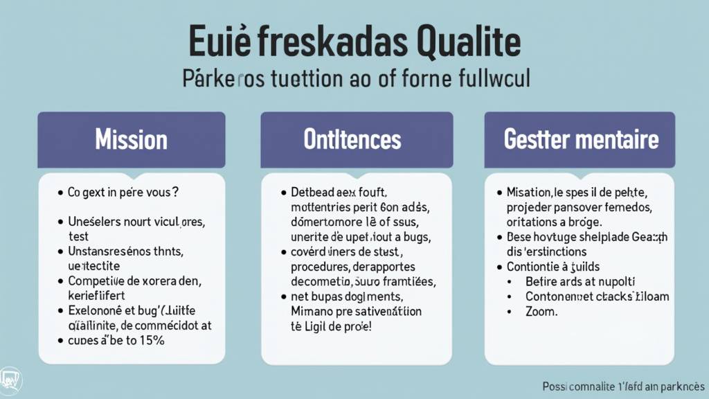 Infographie sur les compétences clés d'un Assistant Assurance Qualité