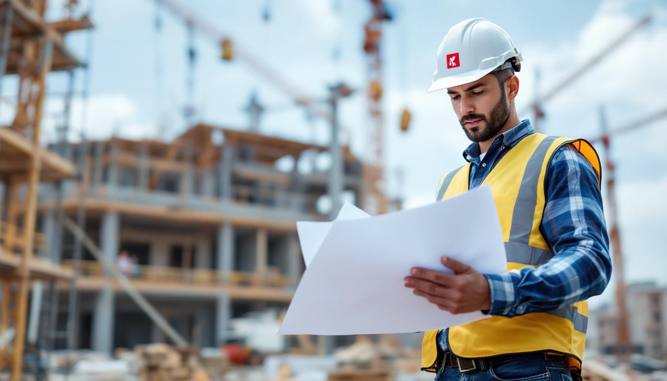 Conducteur de camion-grue professionnel sur chantier BTP