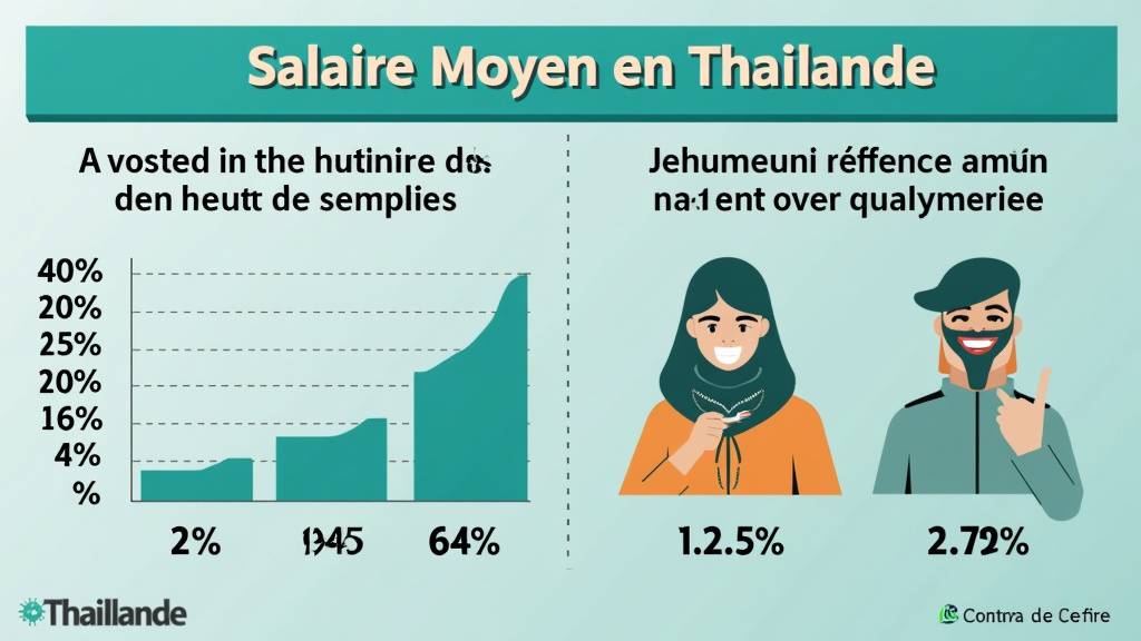 Carte de la Thaïlande avec des zones de couleurs indiquant les disparités salariales
