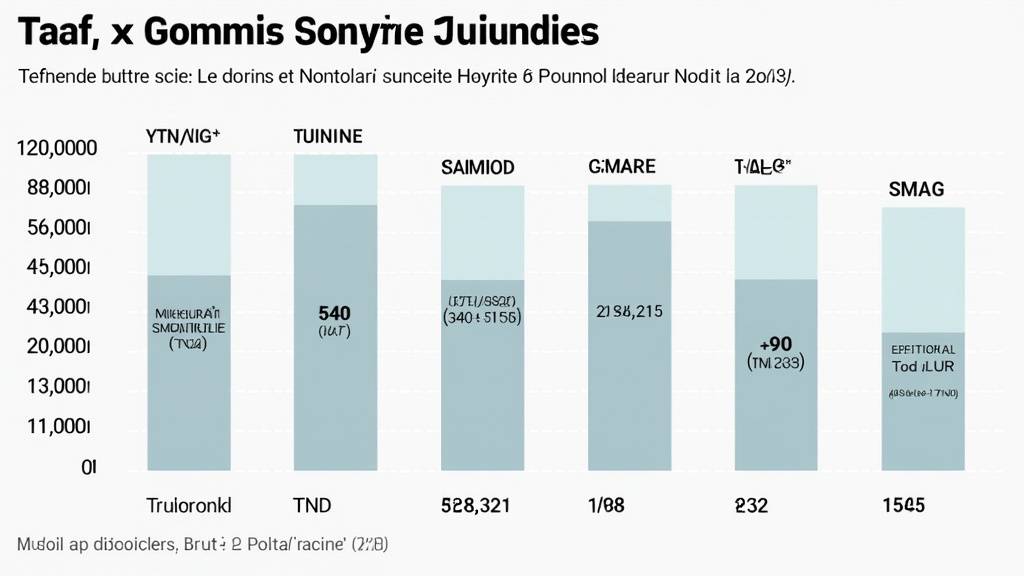 Carte de la Tunisie montrant les disparités salariales régionales