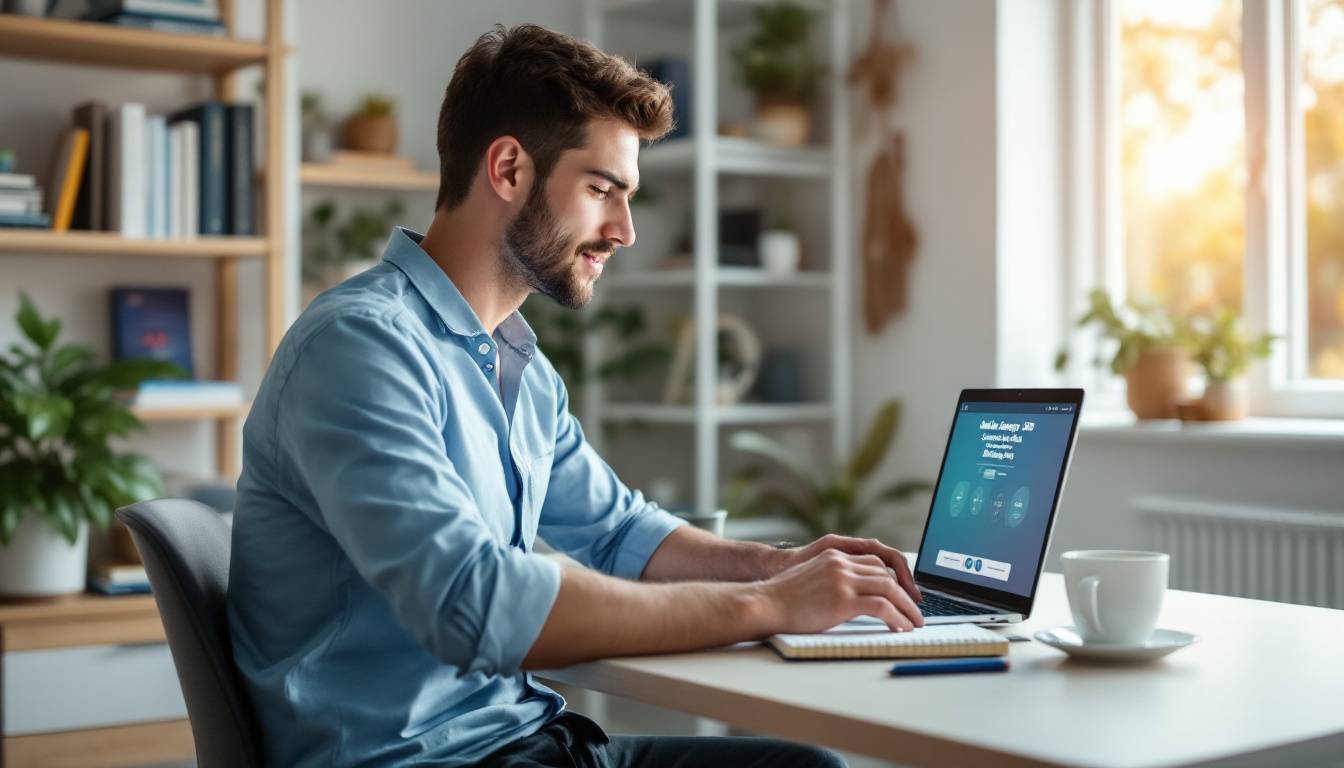 Apprentissage à distance sur ordinateur portable