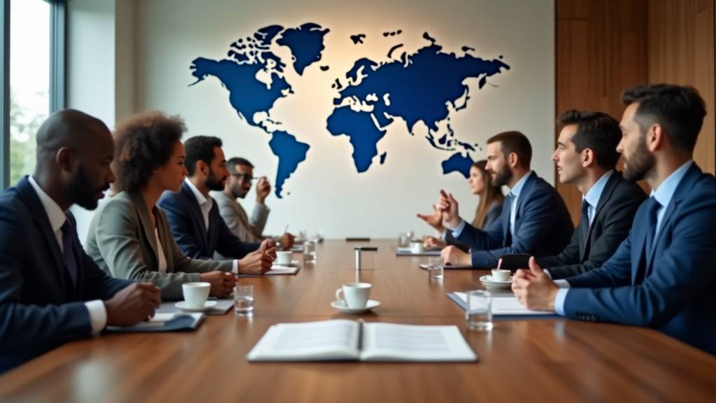 Réunion d'affaires internationales avec des professionnels parlant français