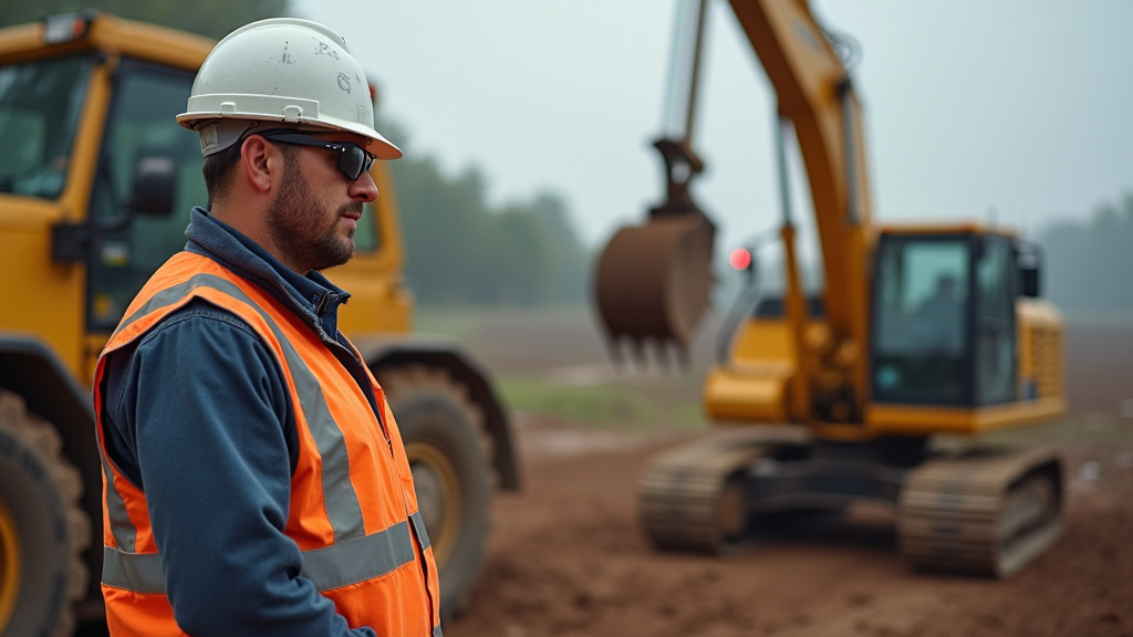 Grutier manœuvrant une grue sur un chantier en 2025