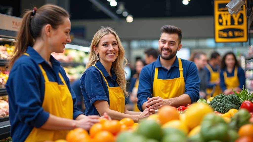 Équipe Intermarché en magasin