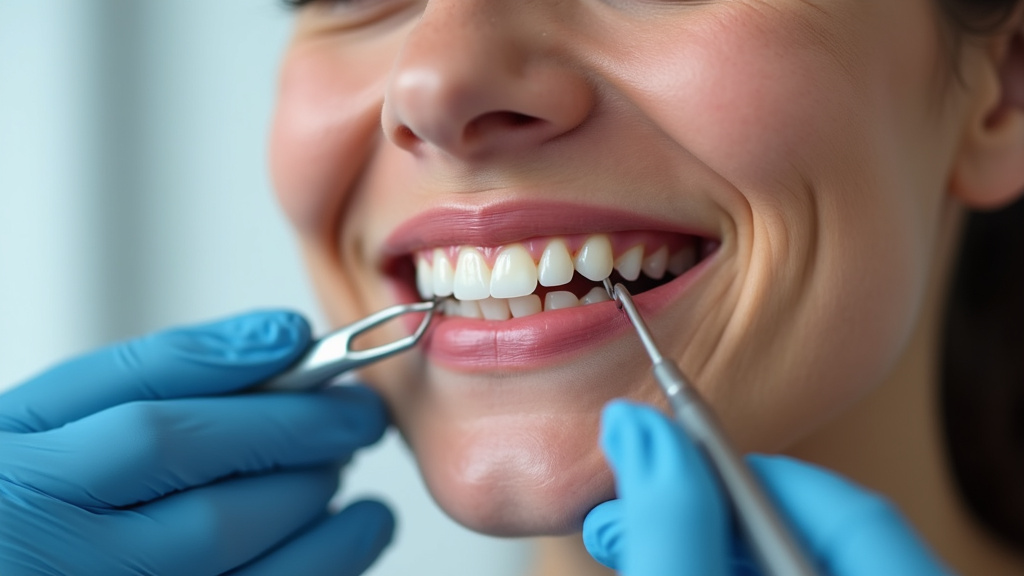 Orthodontiste au travail dans son cabinet