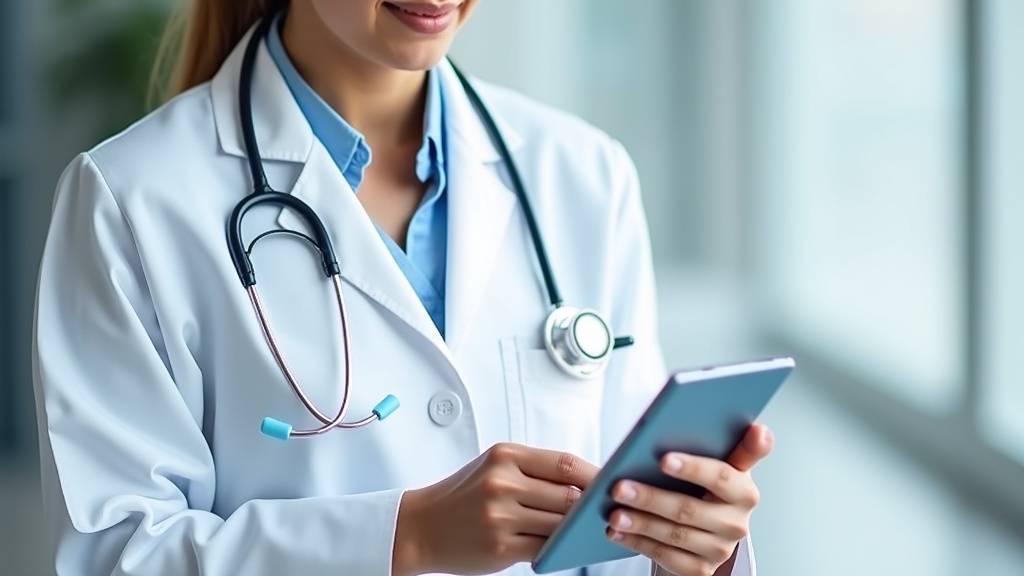 Secrétaire médicale accueillant un patient