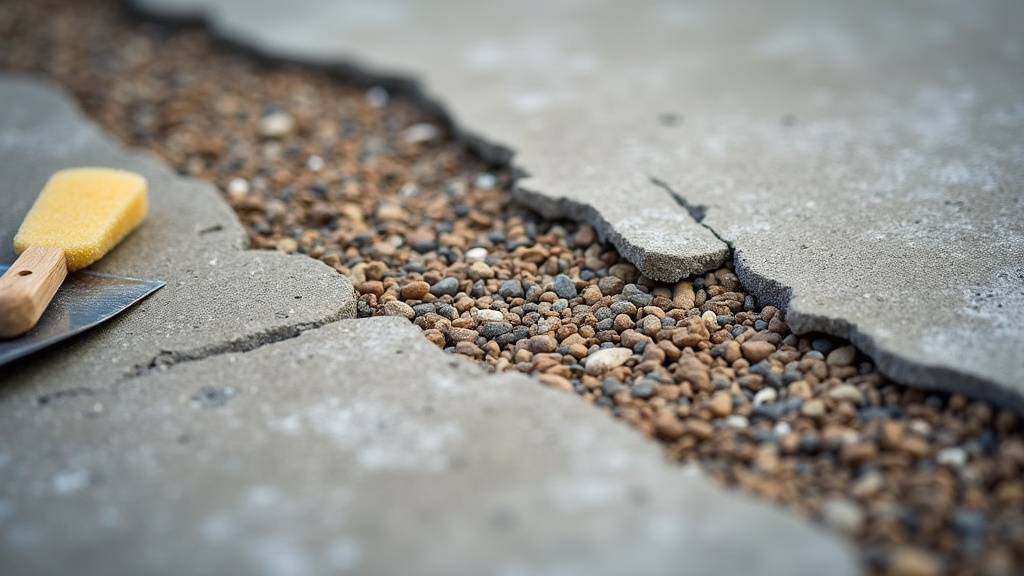 Réparation de béton désactivé avec mortier teinté pour harmoniser la surface