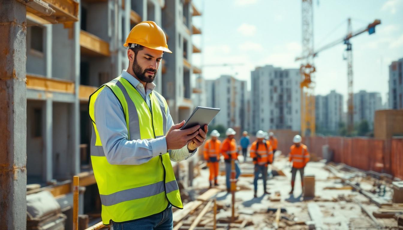 Chef de chantier sur un chantier en 2025