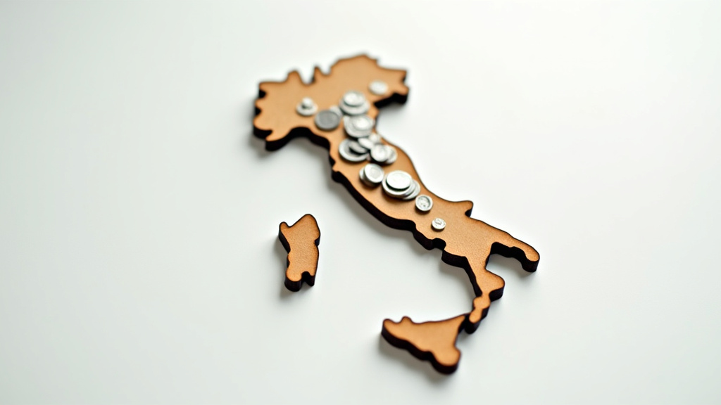 Carte de l'Italie mettant en évidence les disparités régionales de salaire