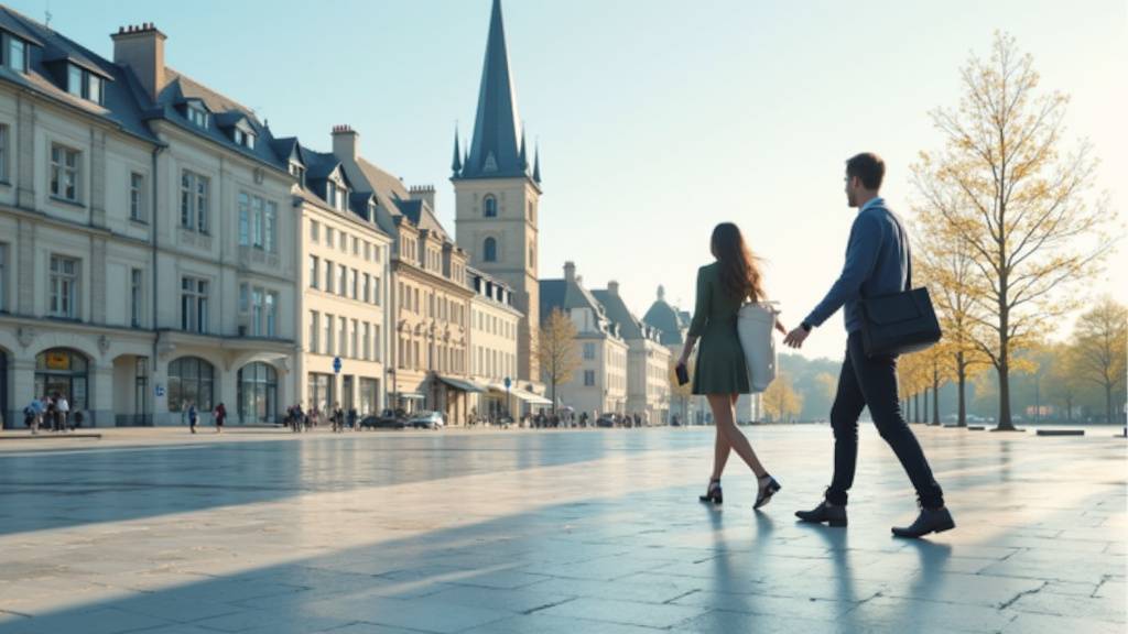 Paysage urbain du Luxembourg avec skyline moderne