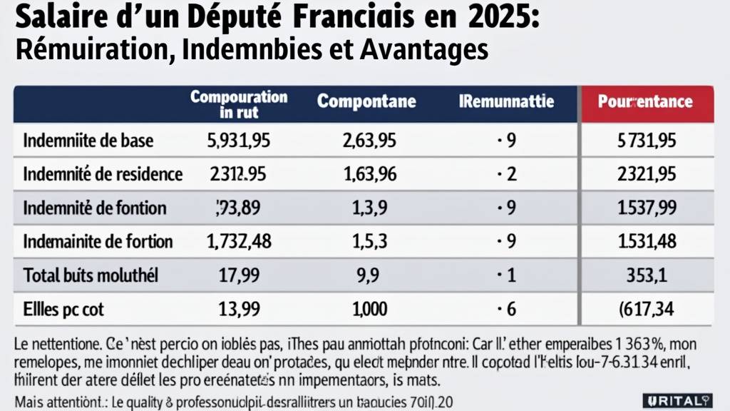 Salaire net d'un député français en 2025 - Comparaison