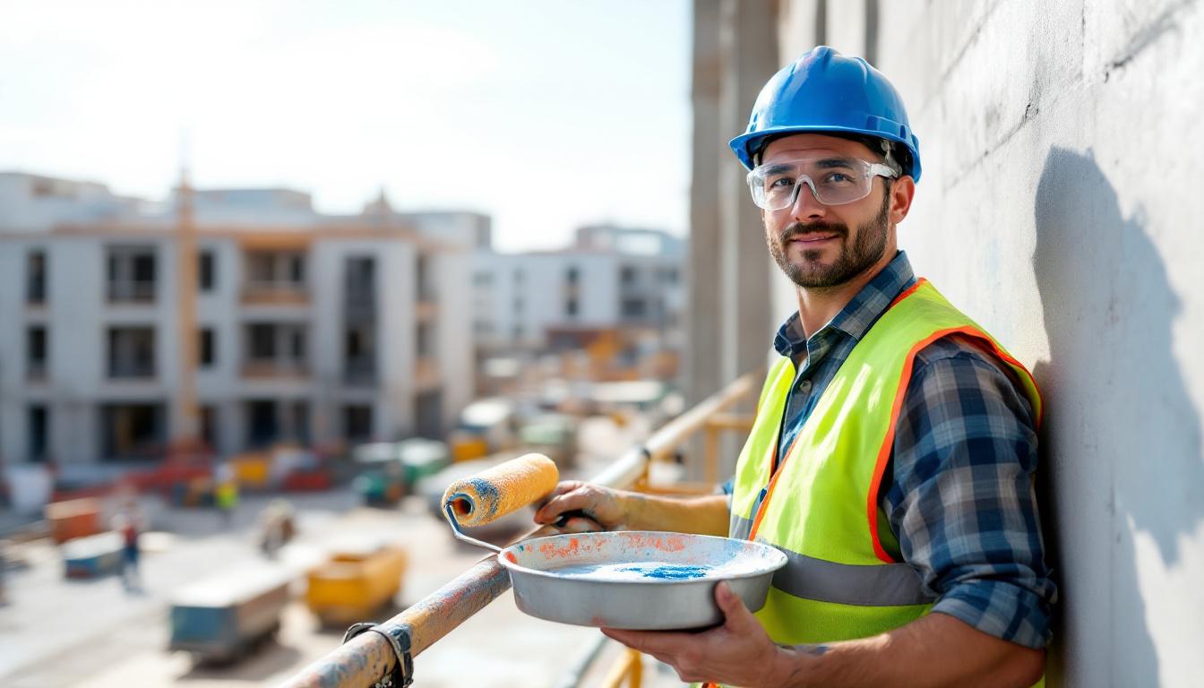 Peintre en bâtiment au travail en 2025