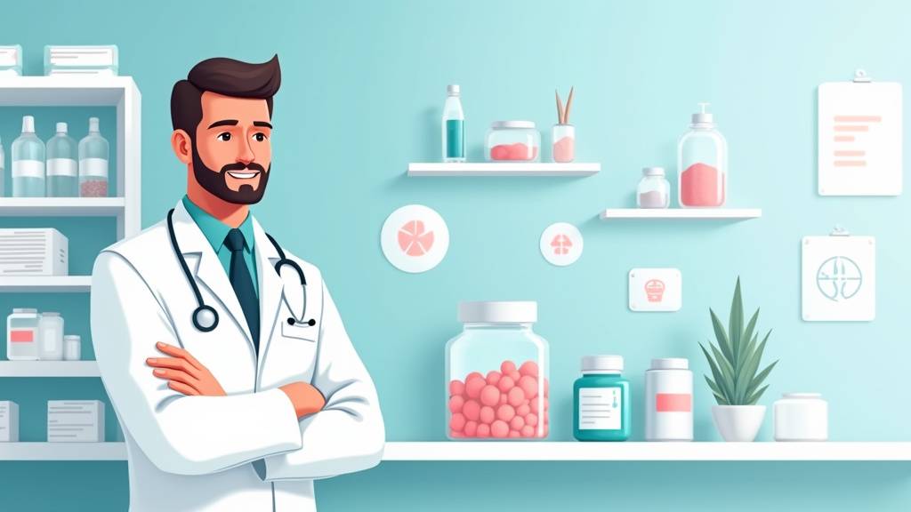 Pharmacien en train de préparer des médicaments